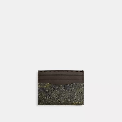 Slim Id Card Case In Signature Camo Print