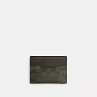 Slim Id Card Case In Signature Camo Print