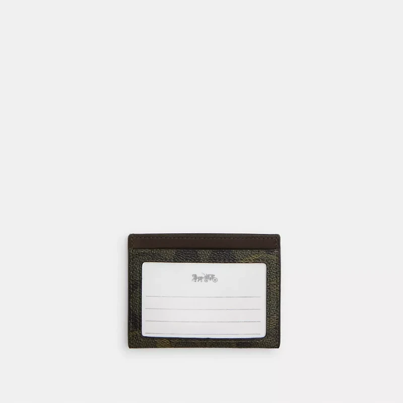 Slim Id Card Case In Signature Camo Print