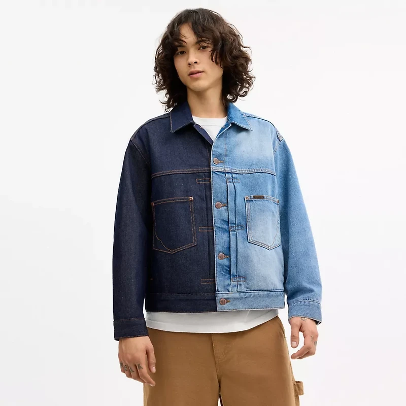 Coach | Brain Dead Split Denim Jacket Recycled Cotton