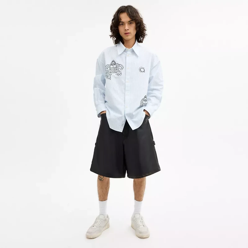 Coach | Brain Dead Loved Leather Shorts