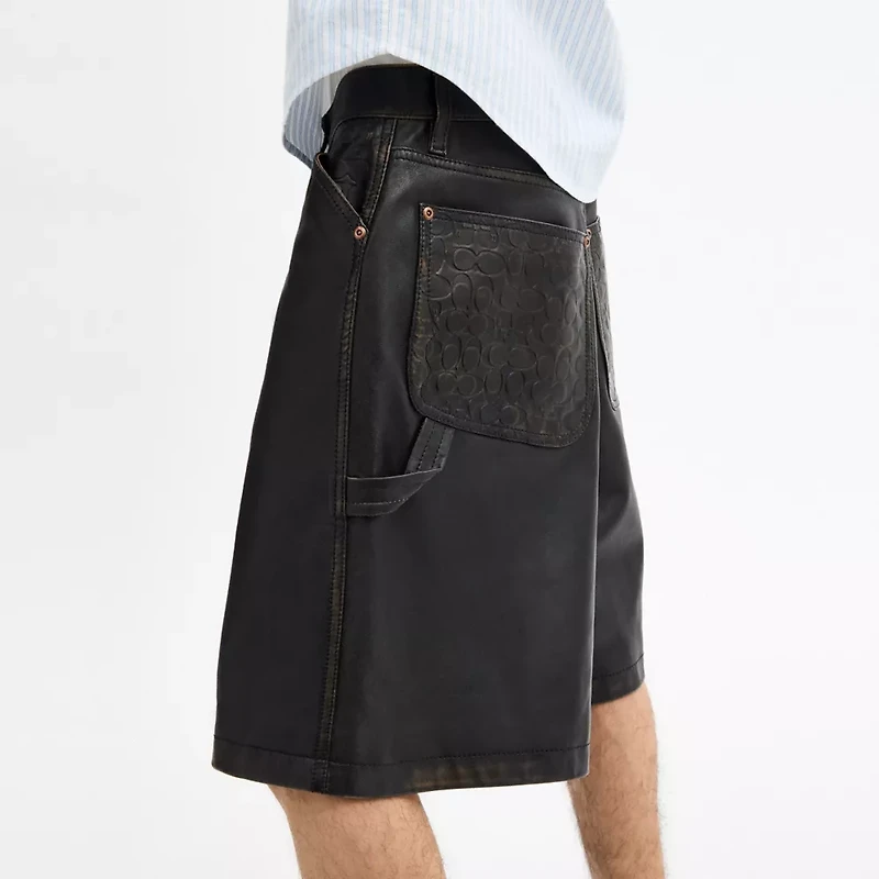 Coach | Brain Dead Loved Leather Shorts
