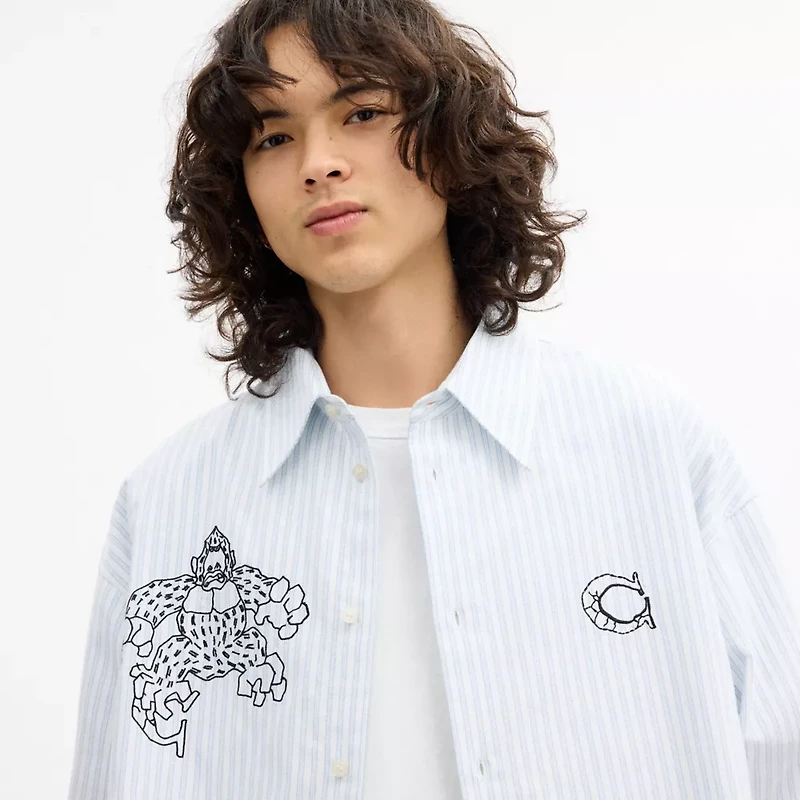 Coach | Brain Dead Signature Long Sleeve Button Up Shirt