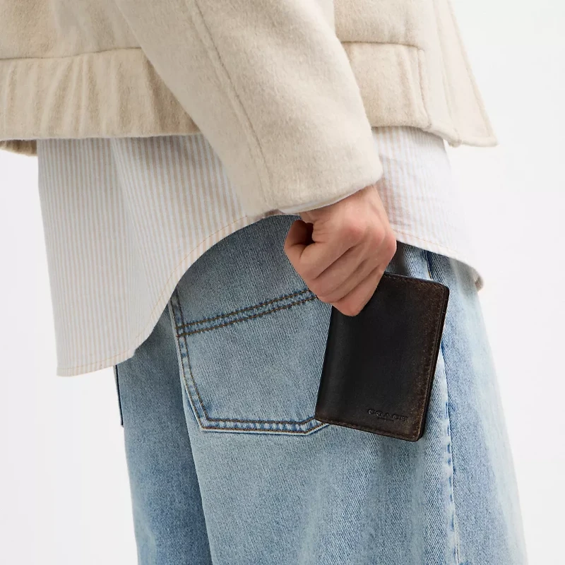 Id Card Wallet In Loved Leather