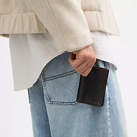 Id Card Wallet In Loved Leather