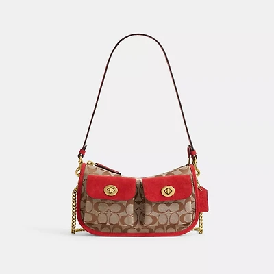 Twin Turnlock Waverly Bag In Signature Jacquard