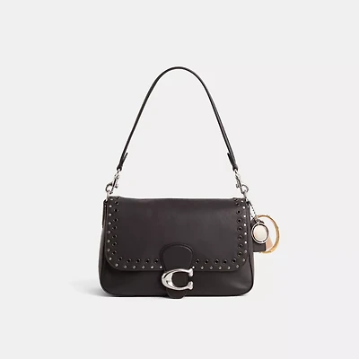 Upcrafted Soft Tabby Shoulder Bag With Rivets