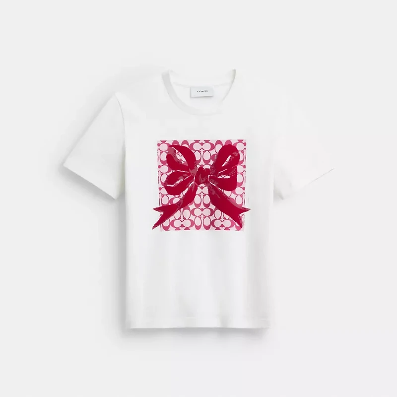 Signature Square Bow Classic T-Shirt Organic Cotton