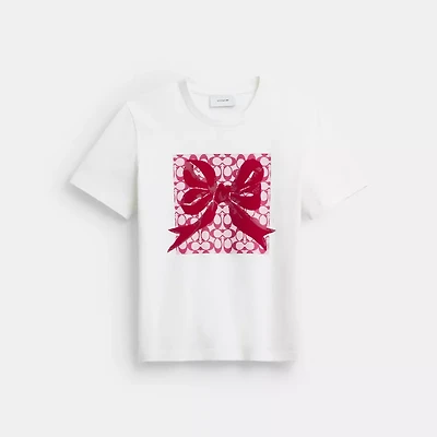 Signature Square Bow Classic T-Shirt Organic Cotton
