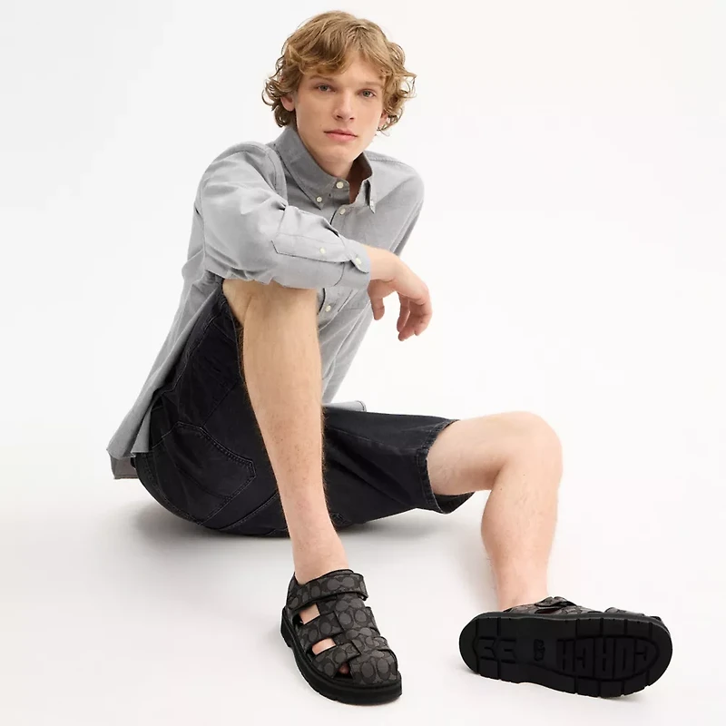 Fisherman Sandal Signature Jacquard