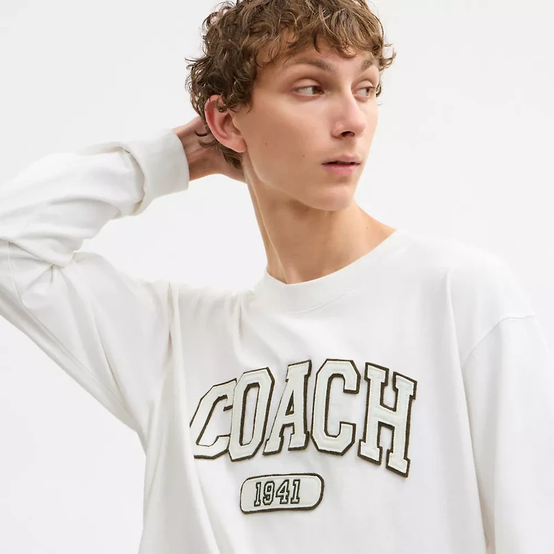 Sporty Relaxed Long Sleeve T-Shirt Organic Cotton