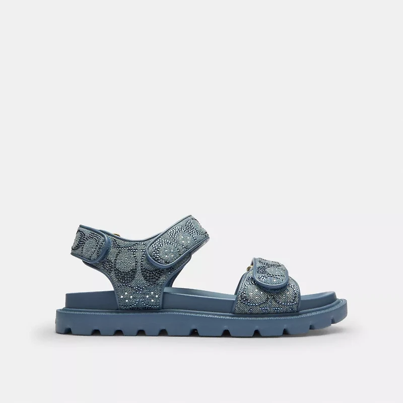 Brynn Sandal Crystal Signature Denim