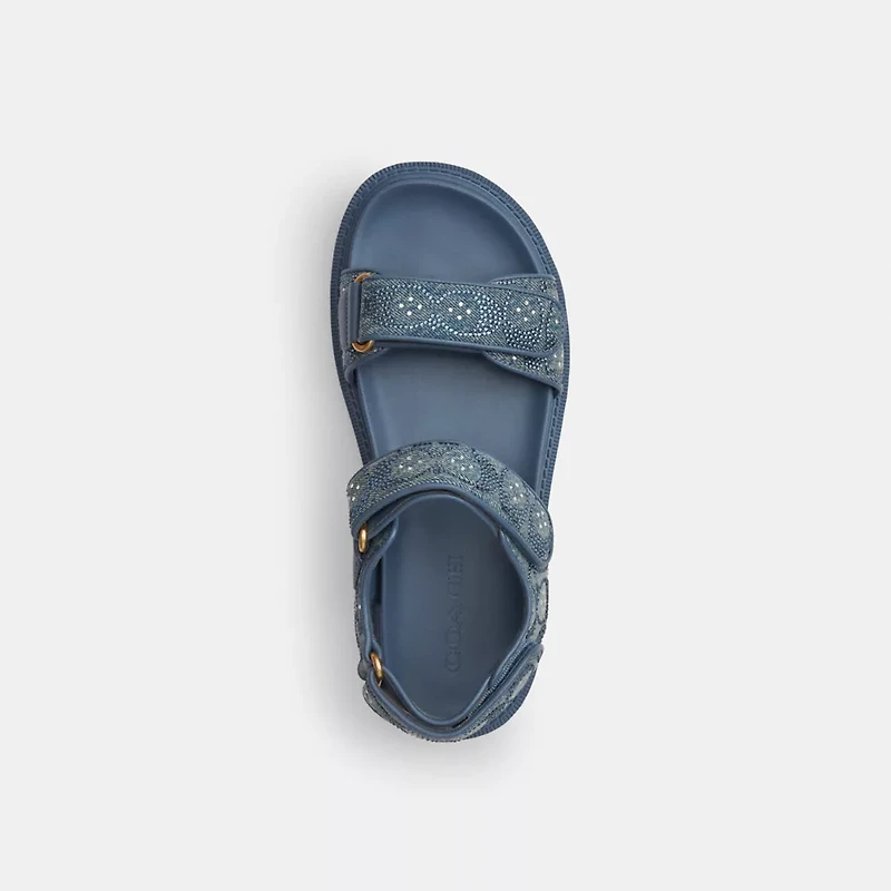 Brynn Sandal Crystal Signature Denim