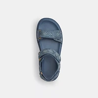 Brynn Sandal Crystal Signature Denim