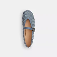 Mary Jane Crystal Signature Denim