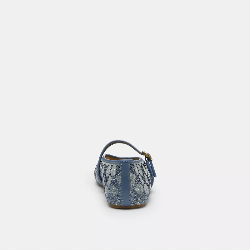 Mary Jane Crystal Signature Denim