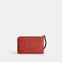 Corner Zip Wristlet Signature Canvas