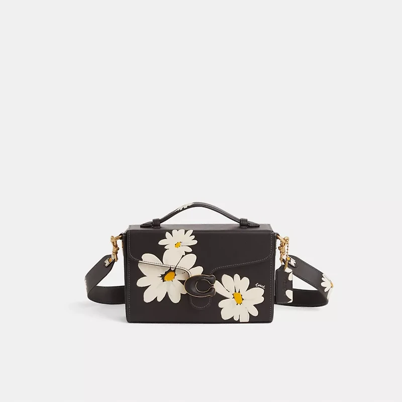 Restored Tabby Box Bag With Floral Print