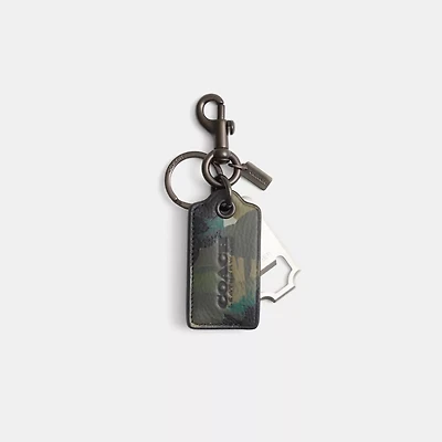 Restored Bottle Opener Key Fob With Camo Print