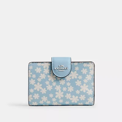 Medium Corner Zip Wallet With Floral Print