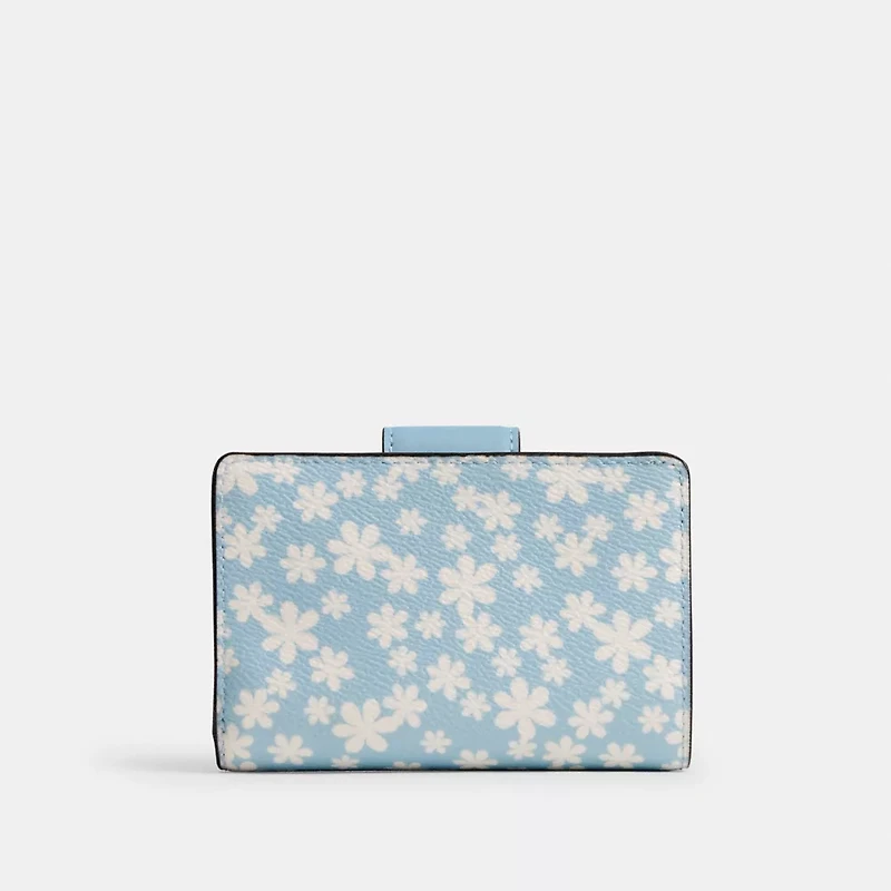 Medium Corner Zip Wallet With Floral Print