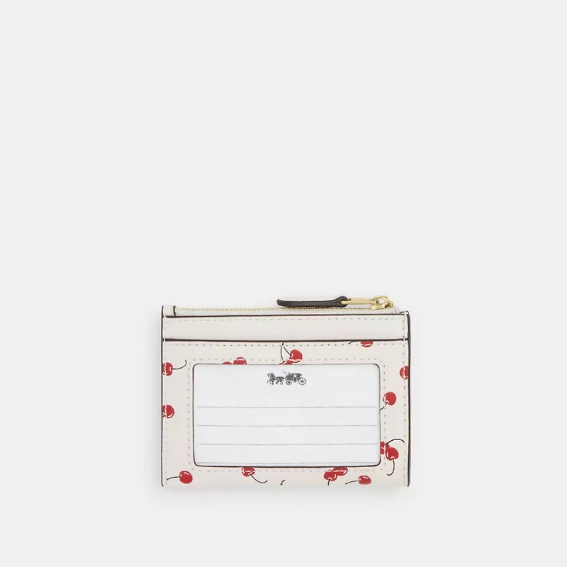 Mini Skinny Id Case With Cherry Print