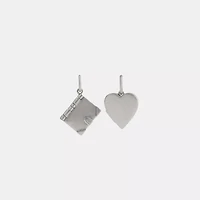 Heart Locket And Book Mismatch Earrings