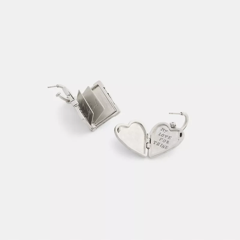 Heart Locket And Book Mismatch Earrings