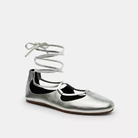 Lace-Up Soft Ballet Flat