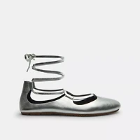 Lace-Up Soft Ballet Flat