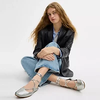 Lace-Up Soft Ballet Flat