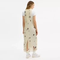 Printed Organza Balloon Dress