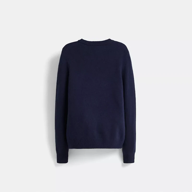 Restored Holiday Intarsia Sweater Recycled Wool And Cashmere