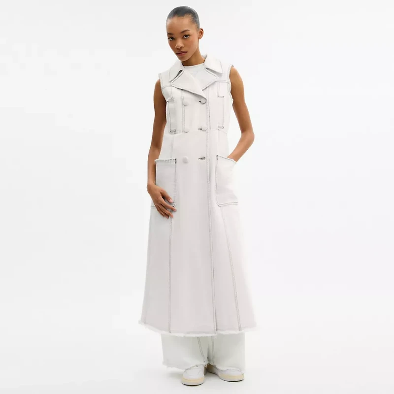 Sleeveless Denim Coat