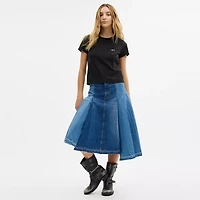 Maxi Denim Skirt Organic Cotton