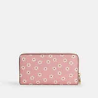 Long Zip Around Wallet With Floral Print
