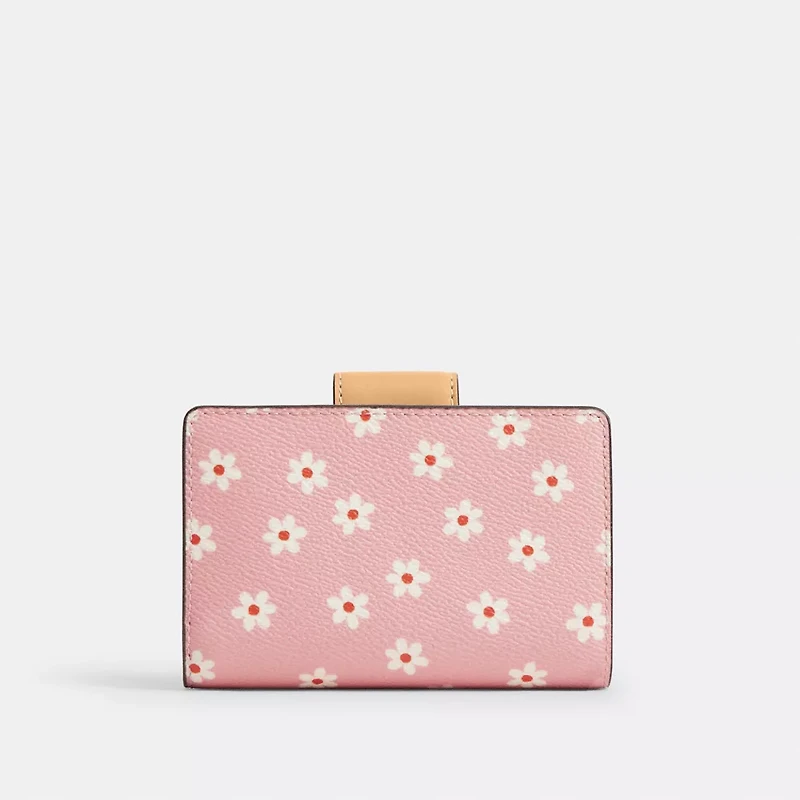 Medium Corner Zip Wallet With Floral Print