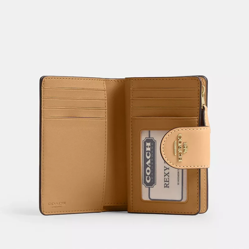 Medium Corner Zip Wallet With Floral Print
