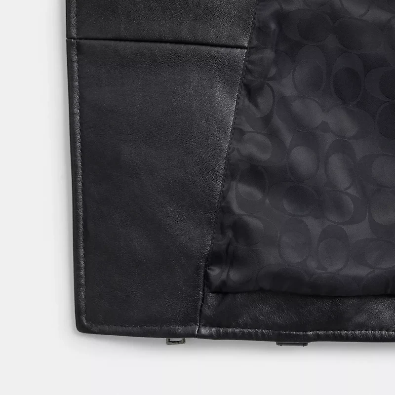 Shrunken Leather Biker Jacket