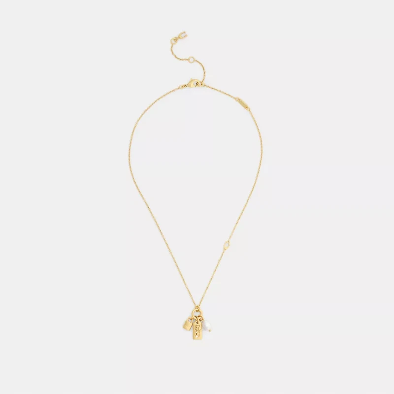 Pearl Charm Pendant Necklace