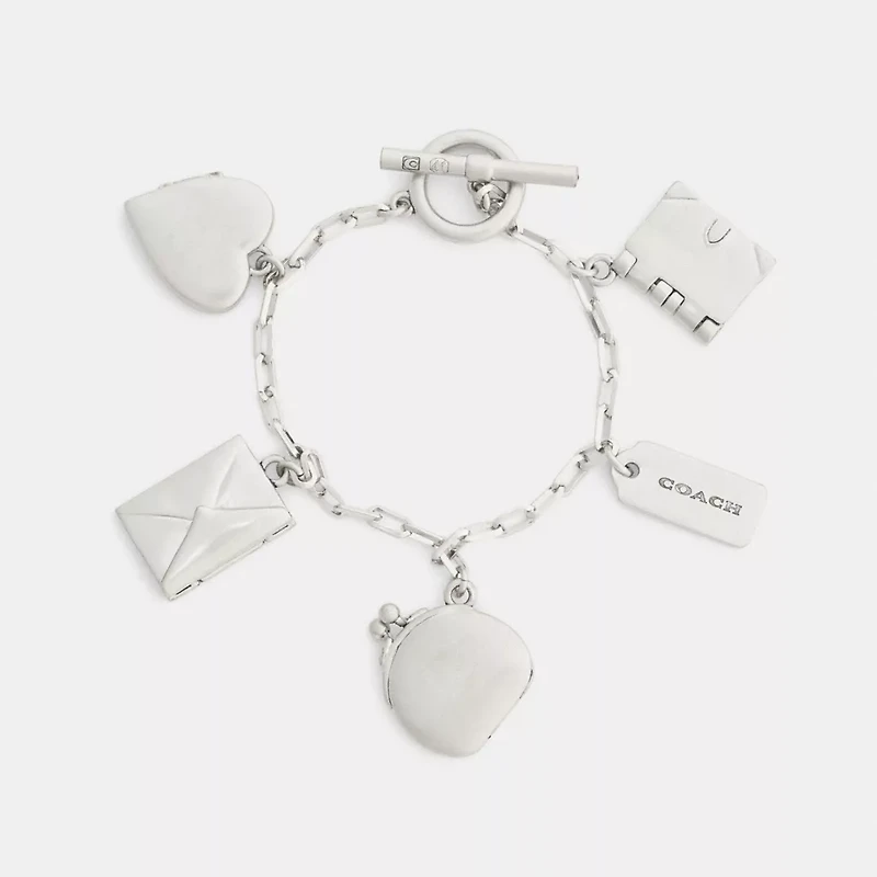 Heart And Book Charm Bracelet