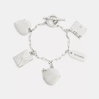 Heart And Book Charm Bracelet