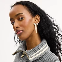 Pearl Bow Earrings