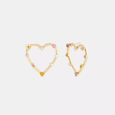 Oversized Heart Stud Earrings