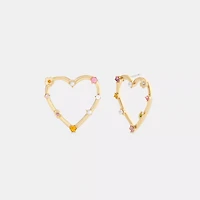 Oversized Heart Stud Earrings
