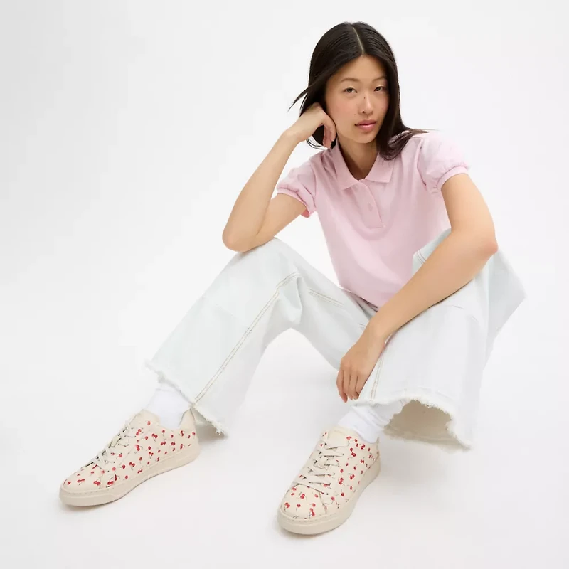 High Line Sneaker With Cherry Print