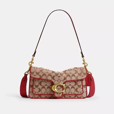Tabby Shoulder Bag 26 In Signature Jacquard