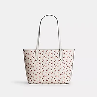 Medium City Tote Bag With Cherry Print