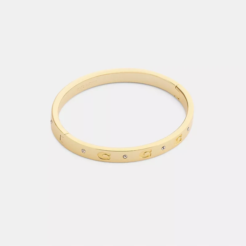 Repeated C Hinged Bangle