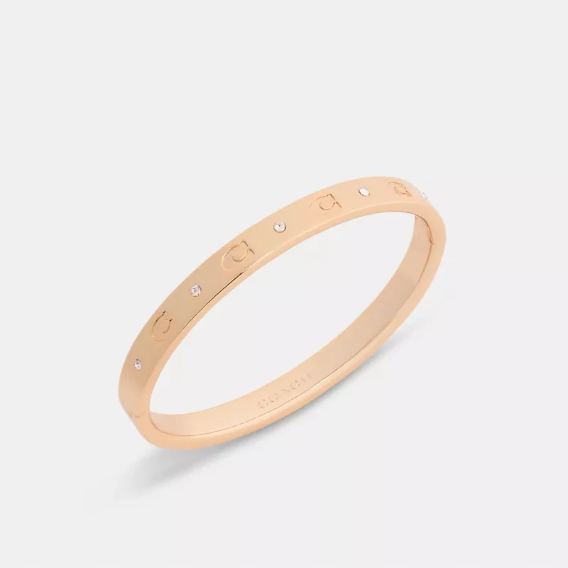 Repeated C Hinged Bangle